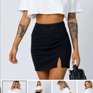 princess polly human movement black mini skirt